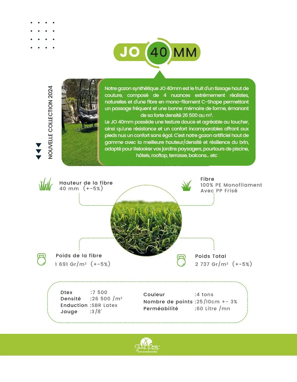 Fiche technique JO 40mm